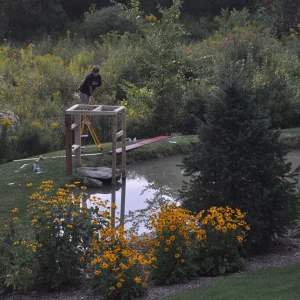 Platform for diving board