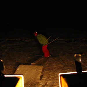 Skiin at night