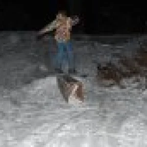 Masons first time snowboarding