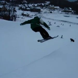 Trying to ski pipe