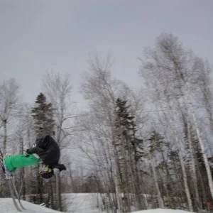 Frontflip on a realy small jump.