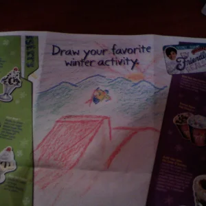 Friendly's drawing with crayon!