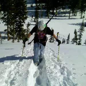 Hiking to white pines at snowbird, ut.