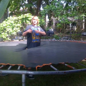 Broken trampoline