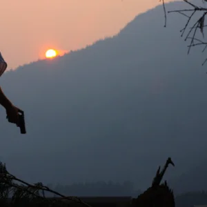 Hard hitting sunset shot