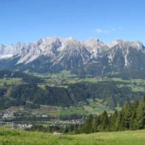 Town of Schladming under the Dachstein Glacier