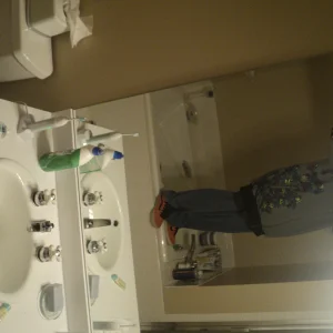 Side of hoodie (reaches my knees)