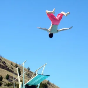 Killin it on the high dive