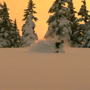 Some Sunset October Pow Turns