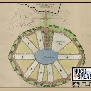 From above perspective of facility