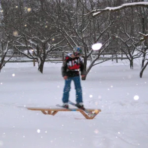 Backyard Skiing.