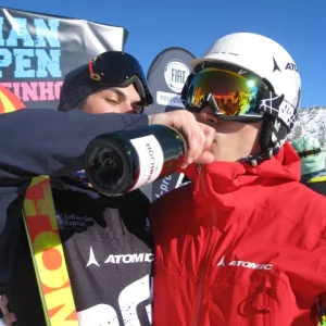 Celebrating with Elias at the Austrian Open