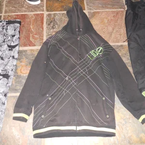 Line black and green hoodie for sale