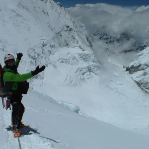 Kris erickson...about to slay 1/2 the lhotse face