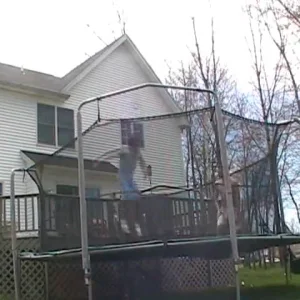 Kangaroo Flip On Trampoline