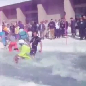 1st Annual SnowKing Pond Skim Contest
