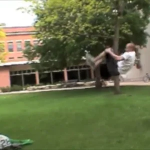 Flips around campus