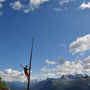 Hiking in lake louise