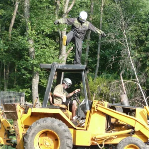 Working on karate skills, you know.