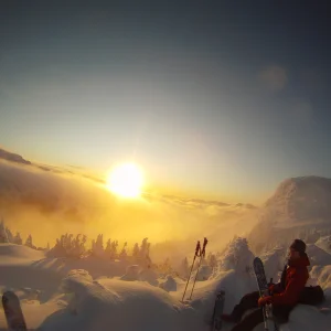 Sunrise on top of the mountain