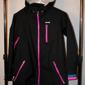 Black, pink zipper, pink & blue velcro