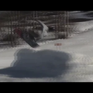 Snowboard backflip fail