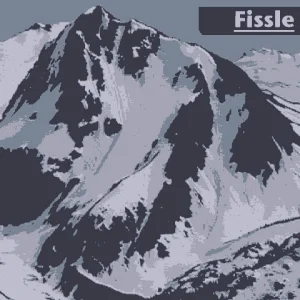 Fissle mountain in summer cartoon style