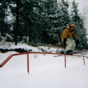 grindin the straight rail at calabogus