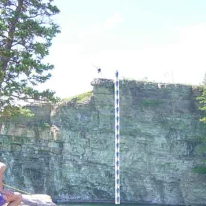 Cork 9 off an 80 foot cliff