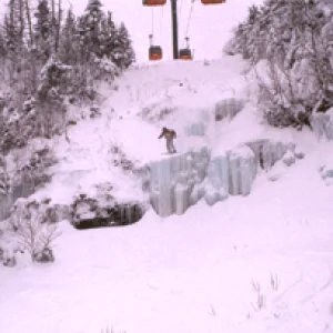 Hucking the waterfall, Stowe VT