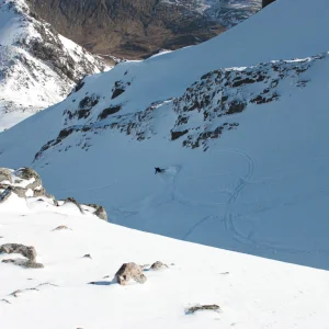 skiing spikes at nevis range