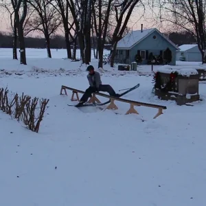 Wisconsin Backyard Skiing