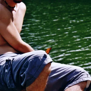 He landed on me and licked me with his probiscus