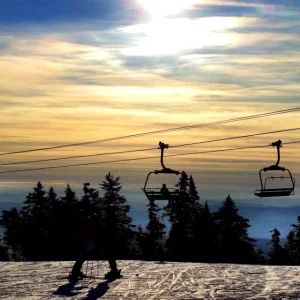 Sunset on way to park