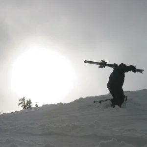 A sweet shot of the sun and me hiking