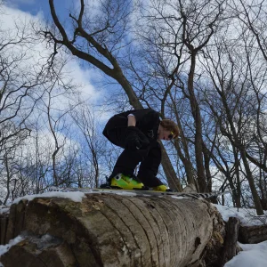 We found a huge log...