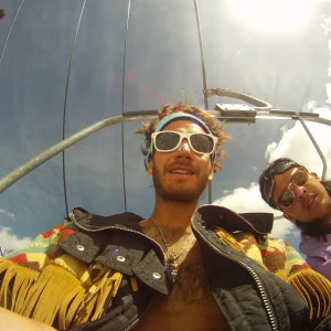 Riding the chair on Gaper Day