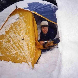 we forgot our bowls so the avi shovel has to do