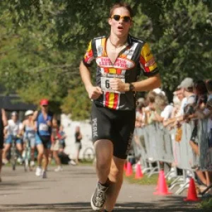 Running the last leg of the tri