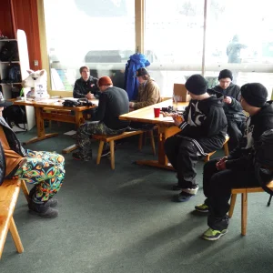 NS staff hanging out