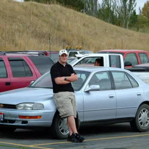 Myself, and my somewhat dirty car newish car.
