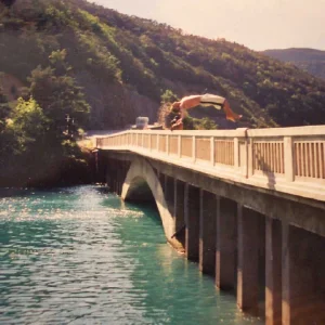 Backflip from a bridge