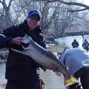 nice day on the river...to wet to go ski