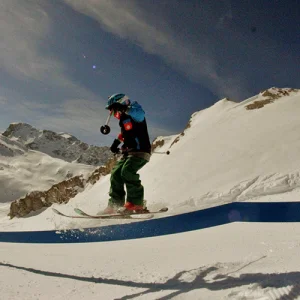 9 Year old Bradley Fry in Park at Tignes France