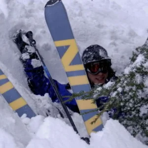 Playing in a Tree Well