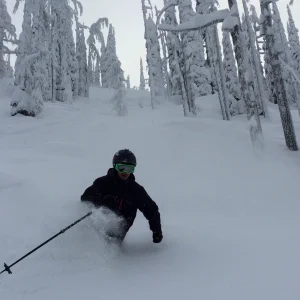 Waist deep powder