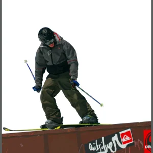 Tablet Skier Drawing.