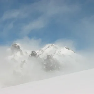 Peak Out of Clouds Mt Baker