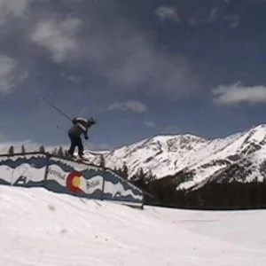 Sweet Trap rail at A-Basin end of season 05'