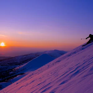 Niseko sunset riding 